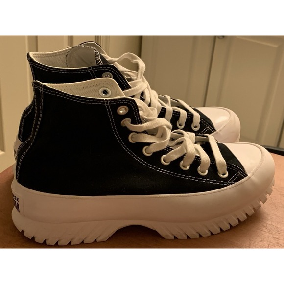 Converse Chuck Taylor All Star Lugged 2.0 High Black White 2022 Men's 7 Woman 9 - Picture 1 of 9